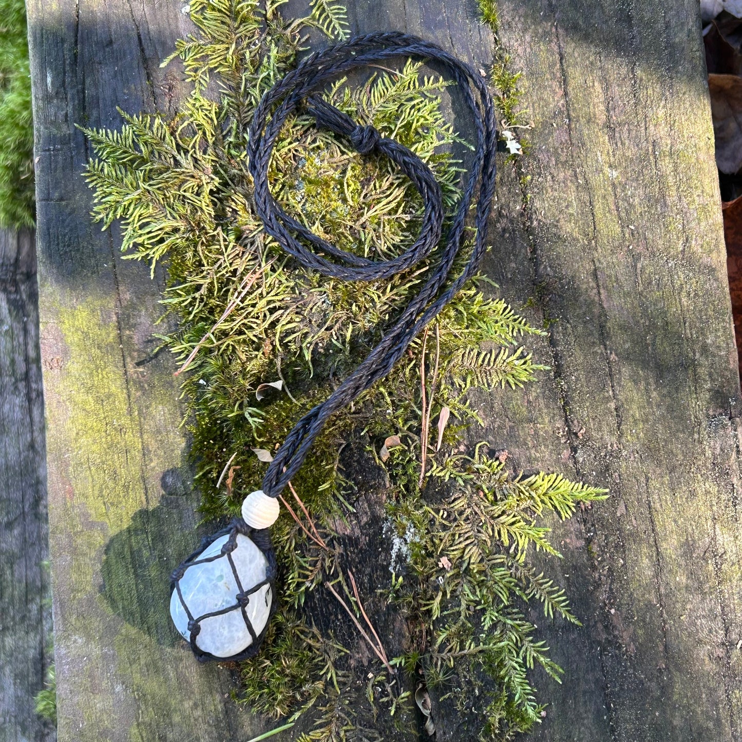 Macrame Rock Tumble Necklace